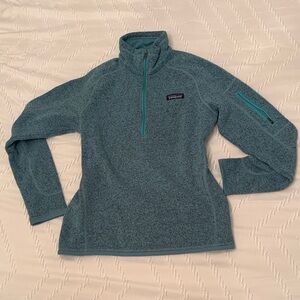 Patagonia Teal Quarter-Zip Fleece
